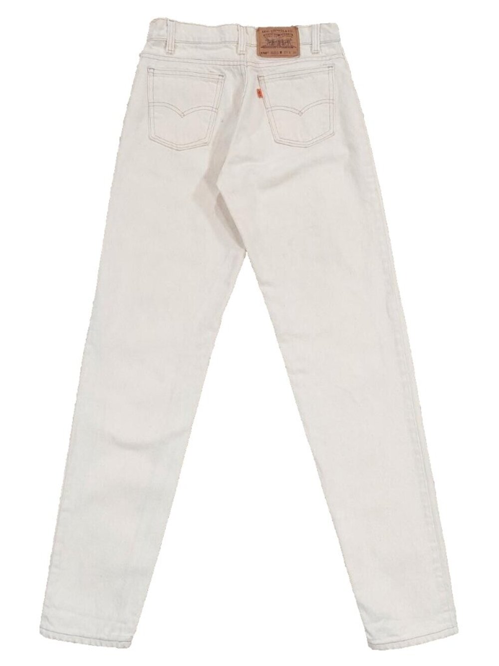 Vtg 90s Levi's Orange Tab 550 Relaxed Tapered Fit Jeans, Cream Women's Sz 29x34